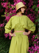 Newport Skirt in Sweet Lime Stripe