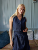 The Trellis Top | Indigo