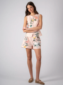 Cascade Vest Coat in Camellia Print