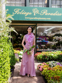 Tibi Dress in Foxglove Silk Organza