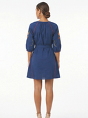 The Pearl Dress in Indigo Blue