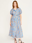 Somerset Dress in Tangerine Carnation