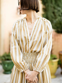 Porto Popover in Khaki Stripe