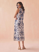 Maggie Midi Dress in Ceci Bluestone