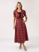 The Louisa Top & The Markey Skirt Set in Holiday Plaid