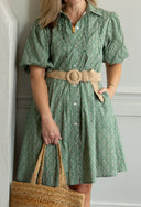 Lizzie Dress in Turf Green