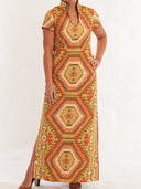 Tarpon Dress in Kilim Squash