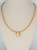 Gold Sparkle Necklace in Yellow
