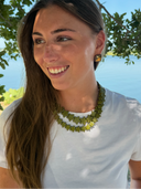Small Star Necklace in Hunter Green