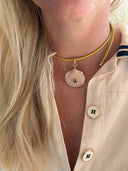 Beach Combing Necklace in Yellow / Coconut
