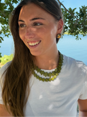 Large Star Necklace in Hunter Green