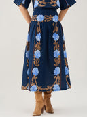 Kara Skirt in Harvest Navy