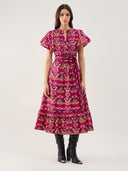 Leni Dress in Holly Berry
