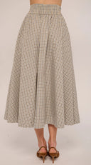 Maria Skirt in Marble Blue Plaid