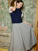 Maria Skirt in Marble Blue Plaid
