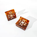 Small Tortoise Shell Quilt Claw Clip
