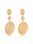 Swirl Pendant Dangle Earrings