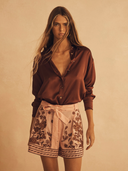 Resort Short Infiorata Embroidered