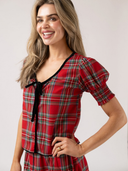 The Louisa Top & The Markey Skirt Set in Holiday Plaid