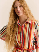 The Amaia Dress in Multi Stripes