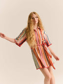The Amaia Dress in Multi Stripes