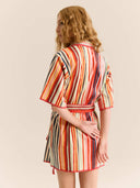 The Amaia Dress in Multi Stripes