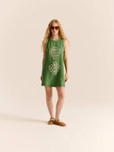 The Eva Dress in Green Leaf