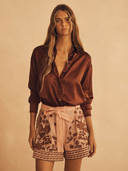 Resort Short Infiorata Embroidered