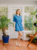 Shannon Mini Dress in Palace Blue