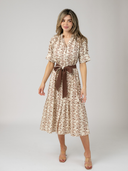 The Jane Midi Dress | Brown Vine
