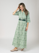 The Mary Jane Dress | Green Mughal Block