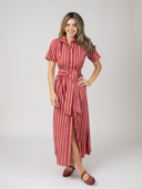 The Elle Maxi Dress | Red Love Stripe