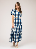 The Abby Set | Navy Check Ikat