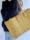 Tan Medium Long Handled Tote
