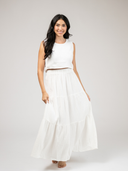 The Beach Tank + Abby Skirt Set | White Gauze