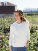 Cable Knit Nantucket Sweater in Ivory