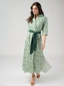 The Eloise Dress | Green Mughal Block