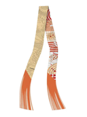 Frilly Fringe Scarf in Orange Multi
