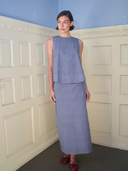 The Touquet Top in Navy Gingham