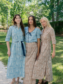 The Louisa Top | Blue Mughal Block