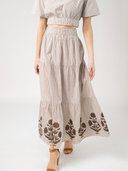 The Abby Skirt | Brown Stripe