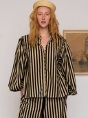 Belle Puff Sleeved Blouse in Stripe