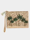 Palm Tree Sequin Pouch