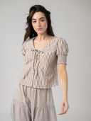 The Louisa Top | Brown Stripe