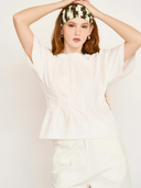 Wailea Top in White Poplin