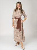 The Eloise Dress | Brown Mughal Block