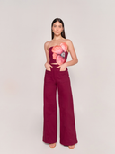 Bengala Flare Pants in Burgundy
