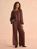 Efie Pant in Solid Ganache