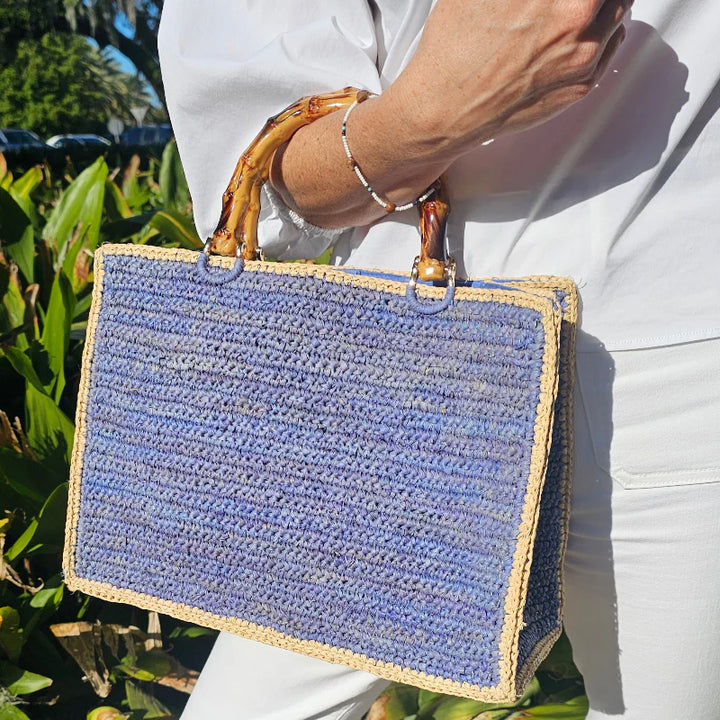 Piper Bamboo Bag in Blue