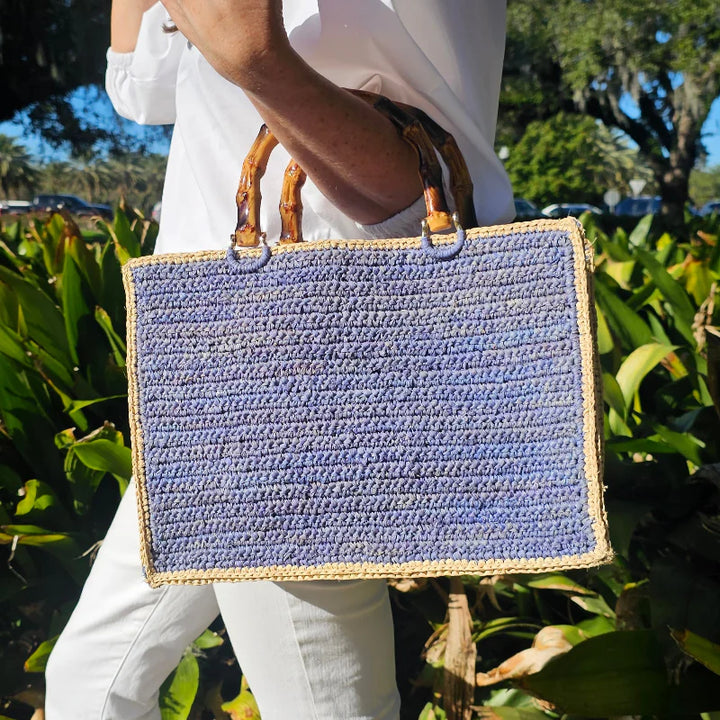 Piper Bamboo Bag in Blue